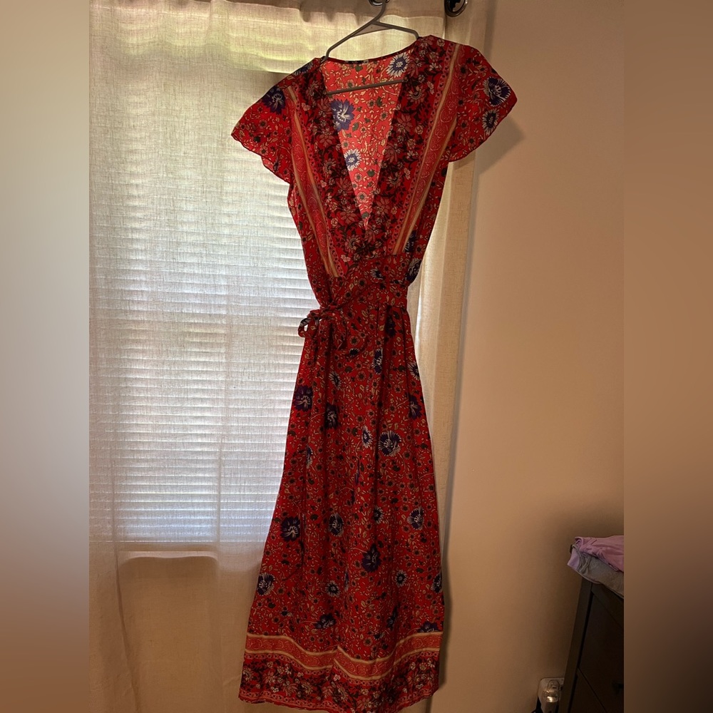 Long Wrap style maxi dress only worn twice